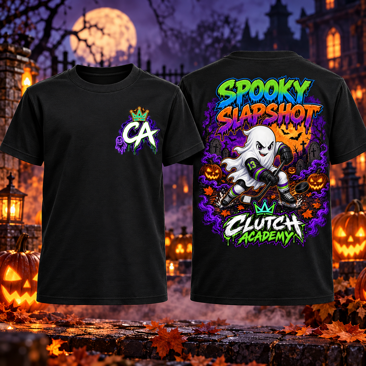 Clutch Academy -Spooky Slap-shot-T-Shirt